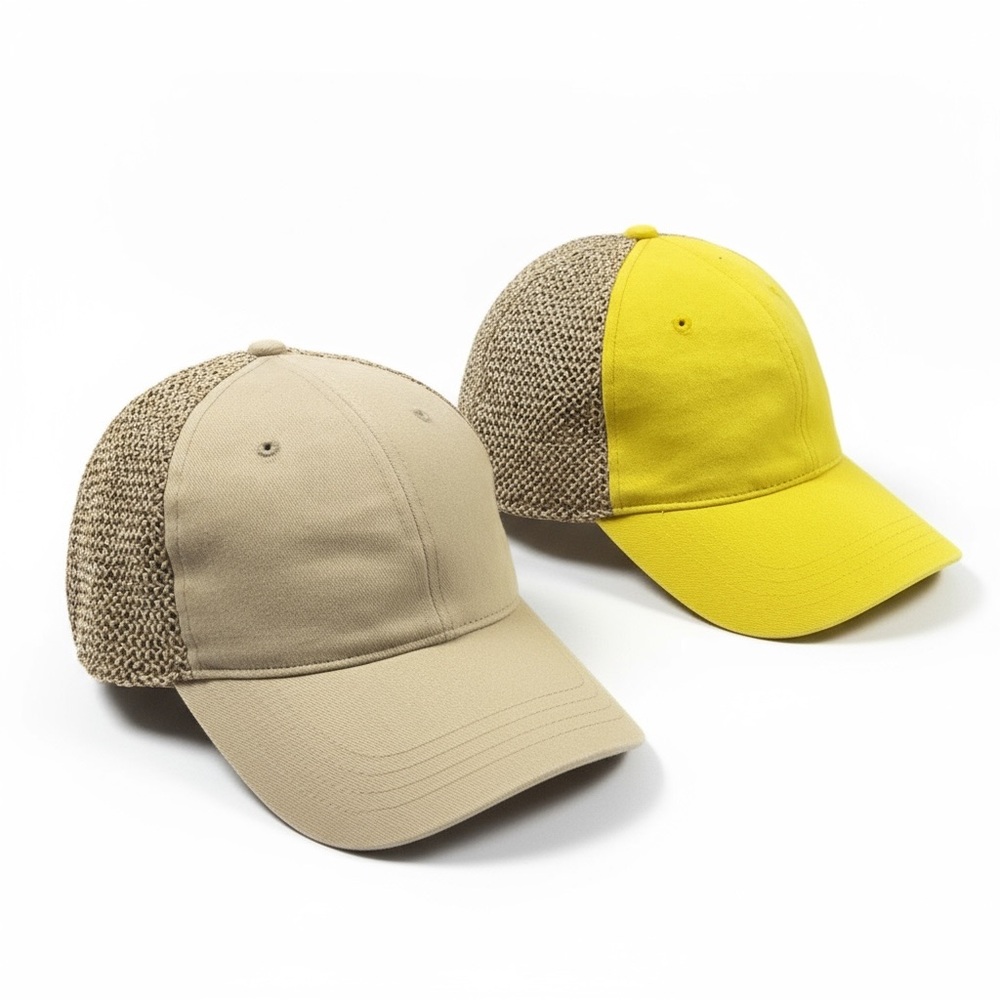 🟨 Fahrenheit Hemp Mesh Trucker Hats (Set of 2)